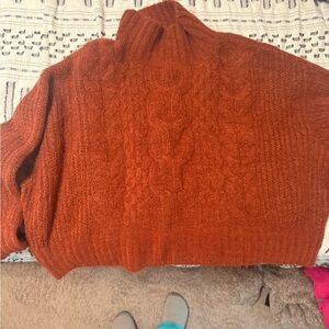 Express Brown Cowl Neck Sweater